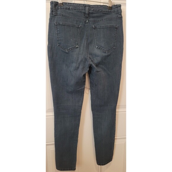 Nine West Women's Jeans High Rise Skinny Button Fly Dark Blue 5 Size 6 - Picture 6 of 9